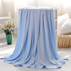 Soft oversized bamboo cotton throw