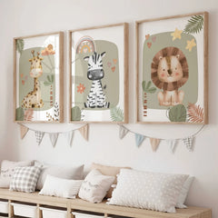 Wall art prints nursery-friendly