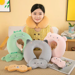 Mini luxury neck pillow & eye pillow