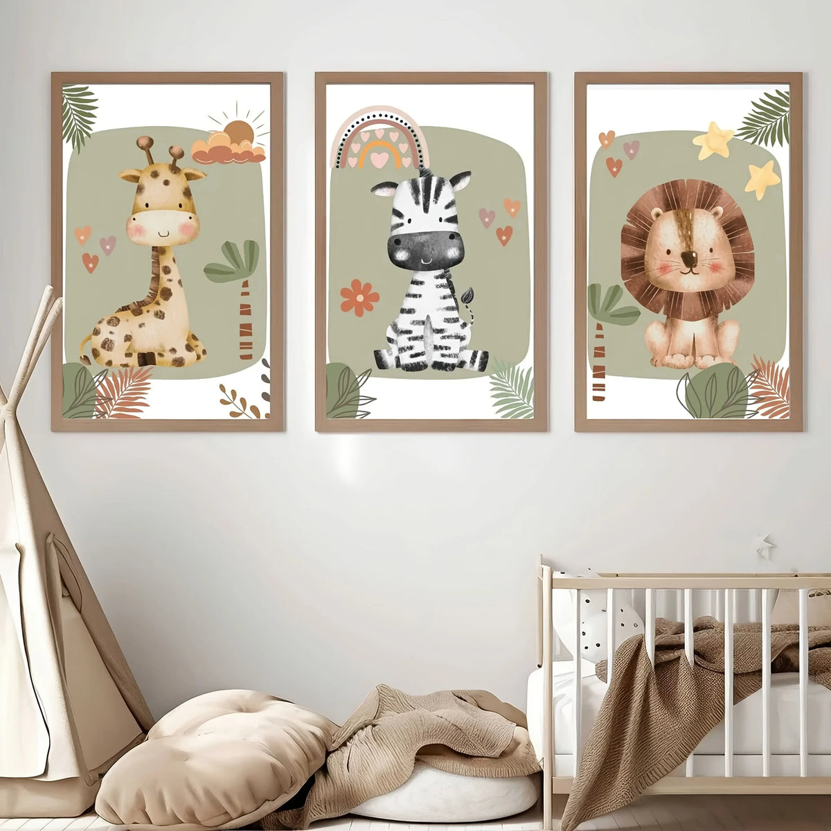 Wall art prints nursery-friendly